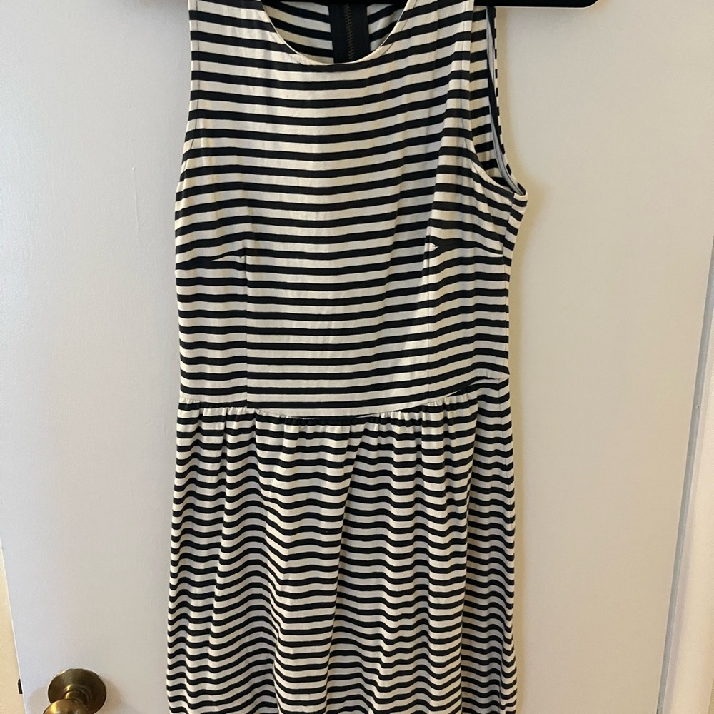 Old Navy Black and White Striped Mini Dress